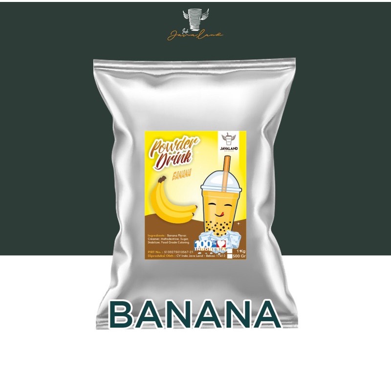 

[Ready-Stock] BUBUK MINUMAN BUBBLE DRINK RASA BANANA MERK JAVALAND 1KG