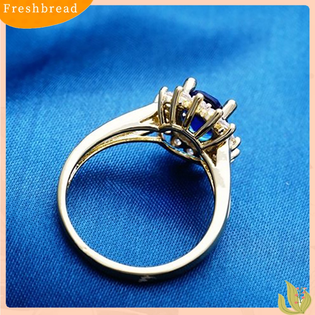 {In Stock} Cincin Pengantin Pengerjaan Halus Perhiasan Hadiah Wanita Elegan Berlian Imitasi Jari Cincin Untuk Prom