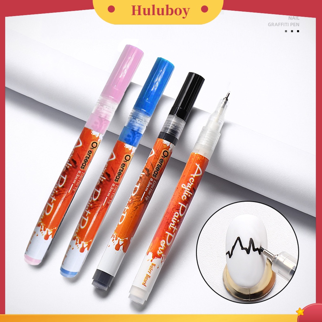 {In Stock} Pena Lukisan Kuku Cepat Kering Tahan Air Beberapa Warna Nail Art DIY Painting Graffiti Pensil Untuk Salon