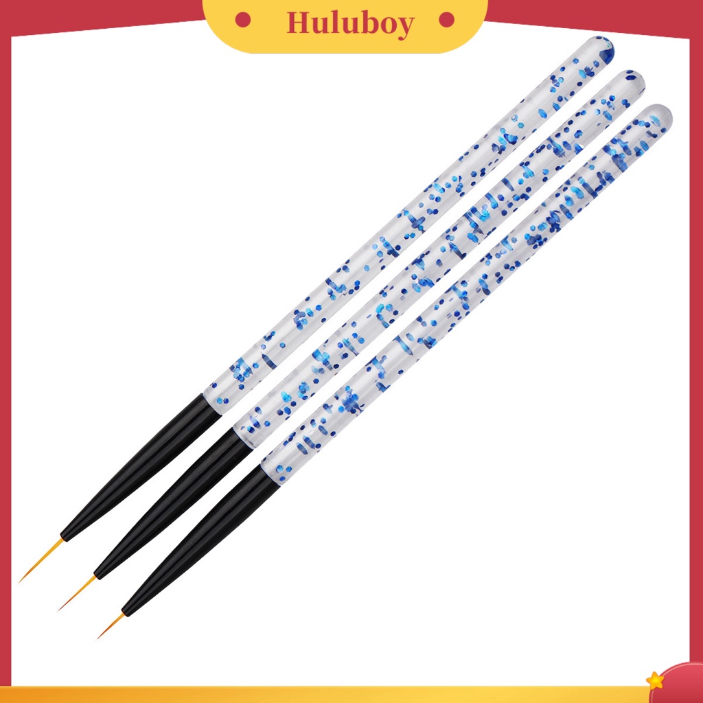 {In Stock} 3Pcs Brushes Nail Art Liner Non-deformation Tidak Korosi Perlengkapan Kuku UV Gel Lukisan Akrilik Liner Brushes Untuk Salon