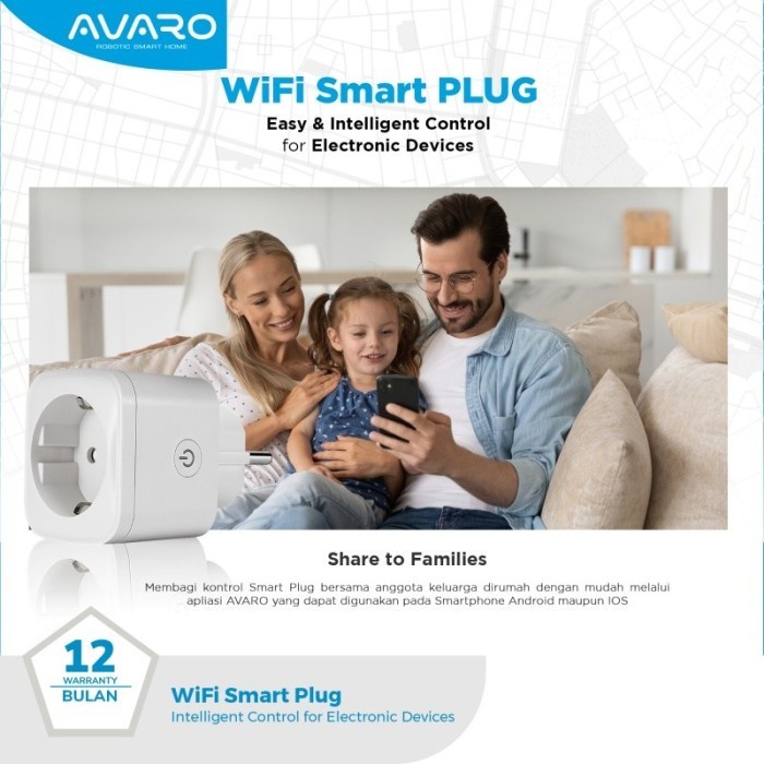 AVARO Smart PLUG WiFi Wireless Colokan - IoT Smart Home