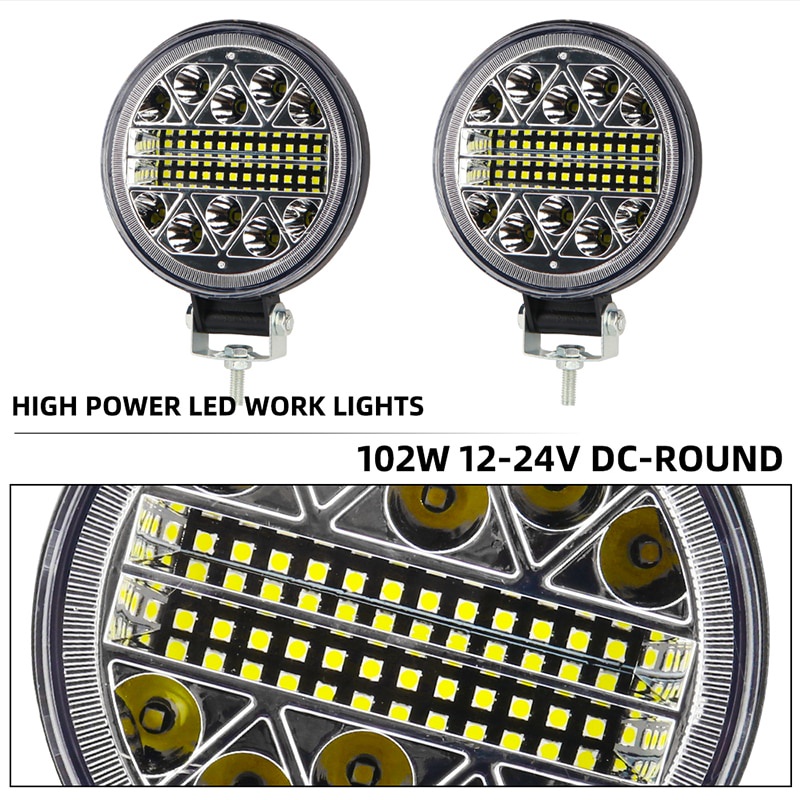 102W LED Kerja Lampu Bar 4Inch Off Road 12V 24V Spot LED Light Bar untuk Truk SUV 4WD 4X4 Perahu ATV Jeep Traktor Lampu