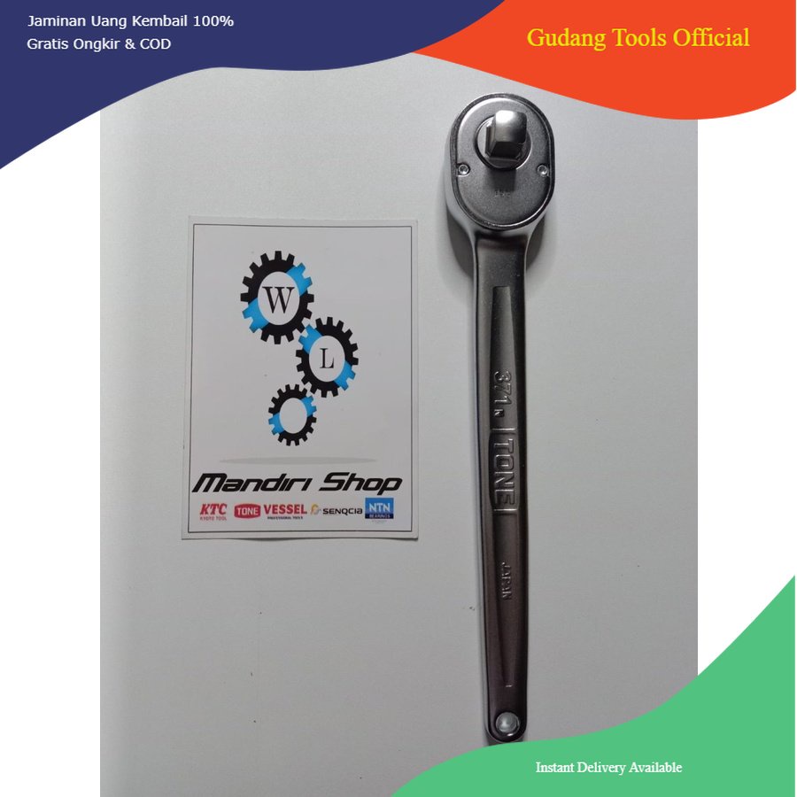 KUNCI RATCHET HANDLE TONE SQUARE 1/2 CODE 371.Tone