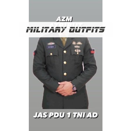 PAKAIAN DINAS UPACARA / SERAGAM JAS PDU 1 Dan 4 TNI AD  (ANGKATAN DARAT) 1 STEL TERBAIK