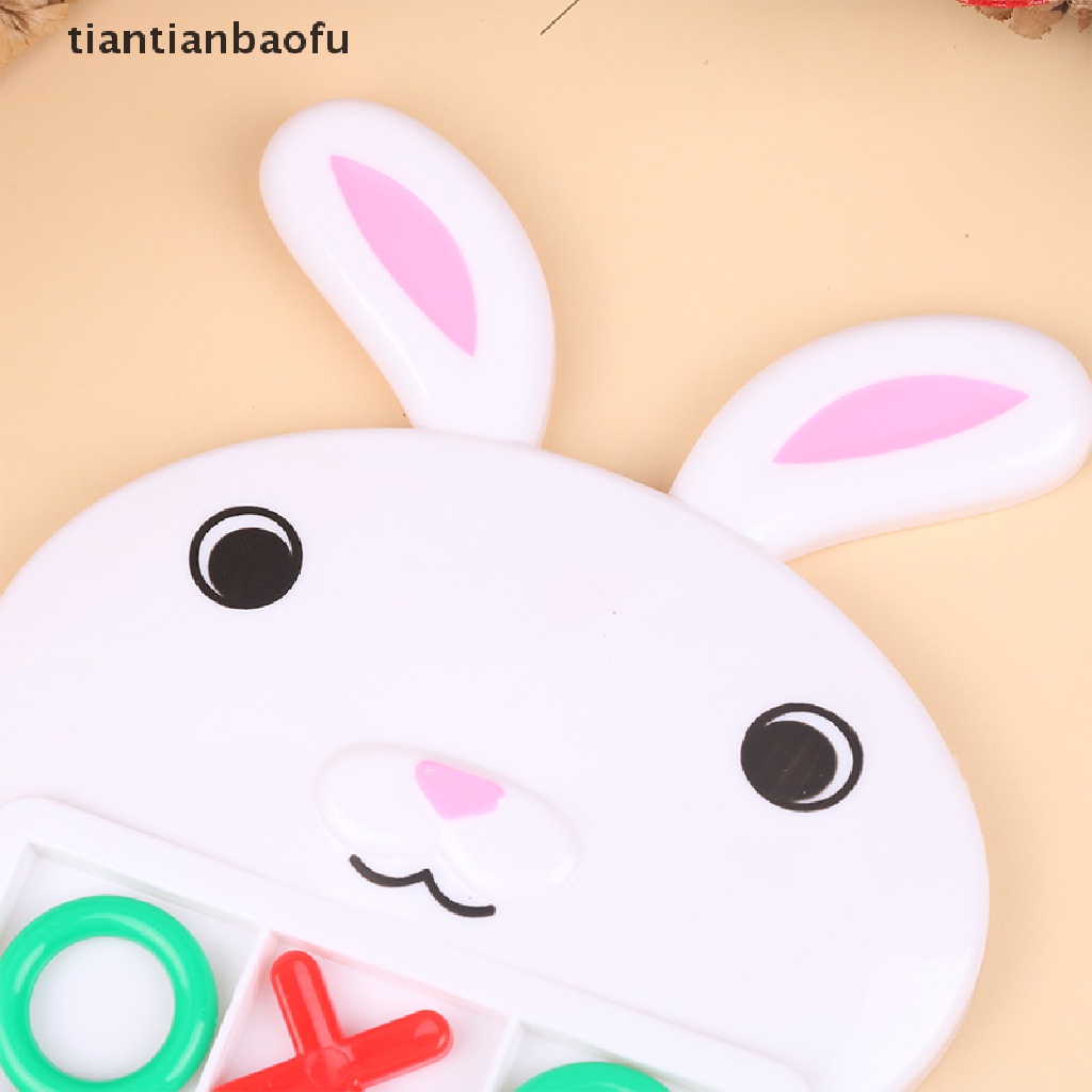 [tiantianbaofu] Baru Easter Bunny XO Board Game Portable Pocket Board Games Mainan Klasik Butik