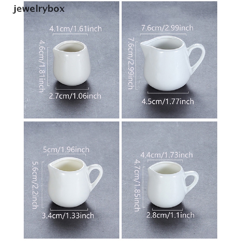 [jewelrybox] 1pc Dispenser Saus Keramik Pitcher Kopi Salad Dressing Cup Server Butik