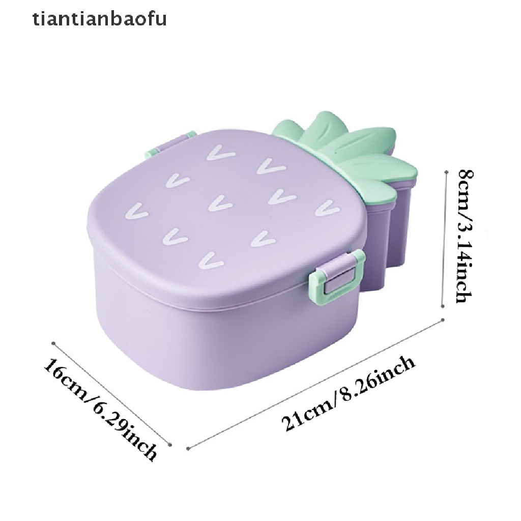 [tiantianbaofu] Lunch Box Food Container Sekat 3sekat Bento Kotak Bekal Sekolah Kerja Piknik Butik