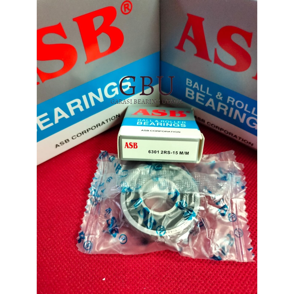 (ISI 10PC) Bearing 6301 2RS 15MM ASB ORI