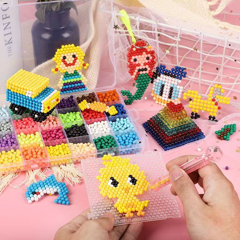 4400/2400/1000 Mainan Edukasi - Kerajinan Tangan - Aquabeads Set / Aquabead Hadiah Anak-anak Puzzle DIY