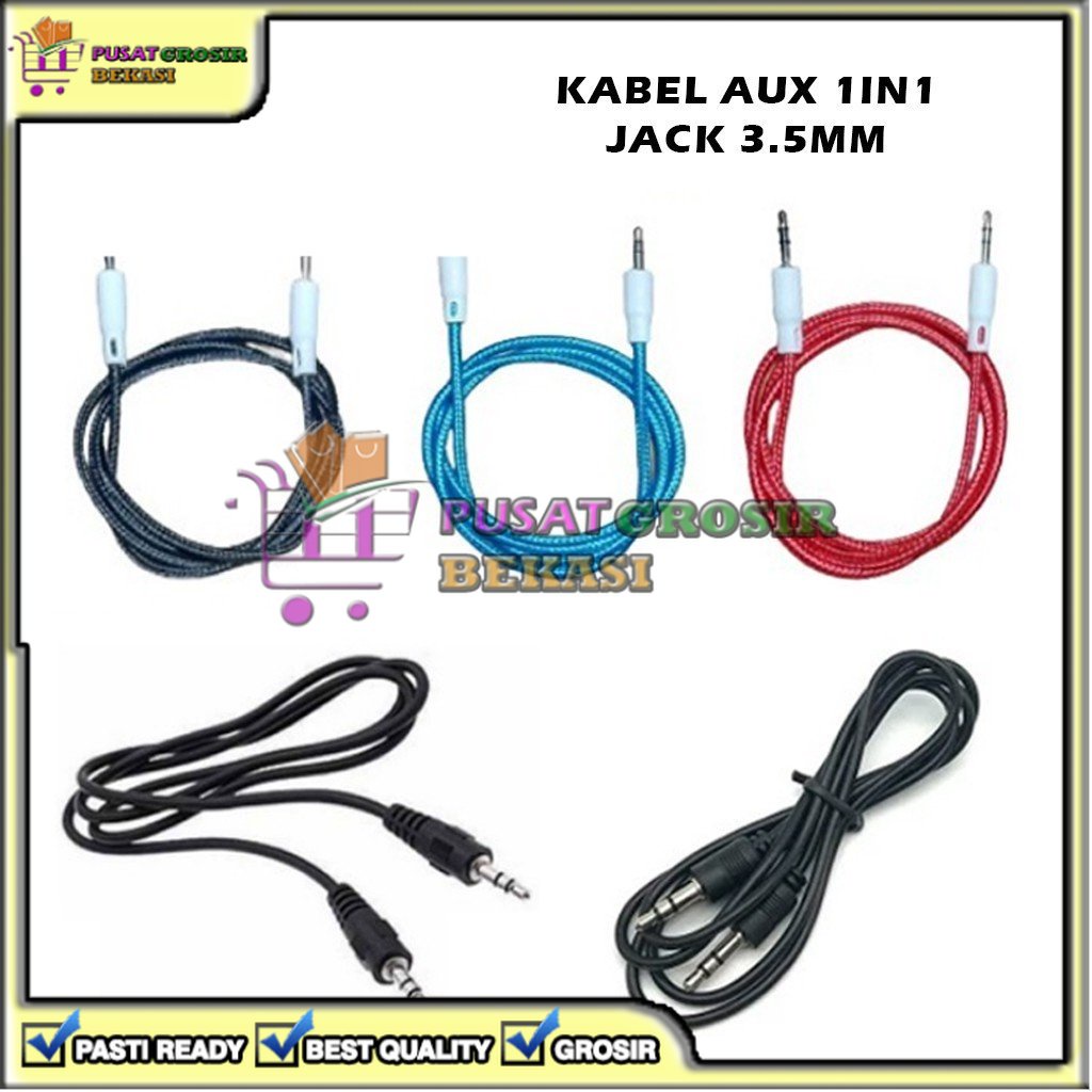 [PGB] KABEL CABLE AUX MUSIK PANJANG 100CM 1 M HP MOBIL SPEAKER ANDROID SAMSUNG
