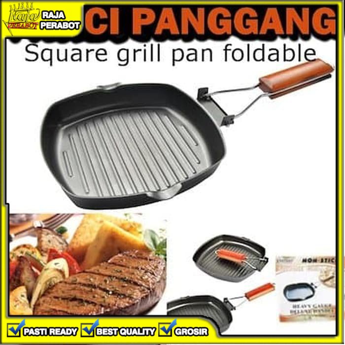 [RPB] GRILL PAN 20 CM PEMANGGANG PANGGANGAN PANGGANG PANCI TEFLON DAGING BBQ BARBEQUE
