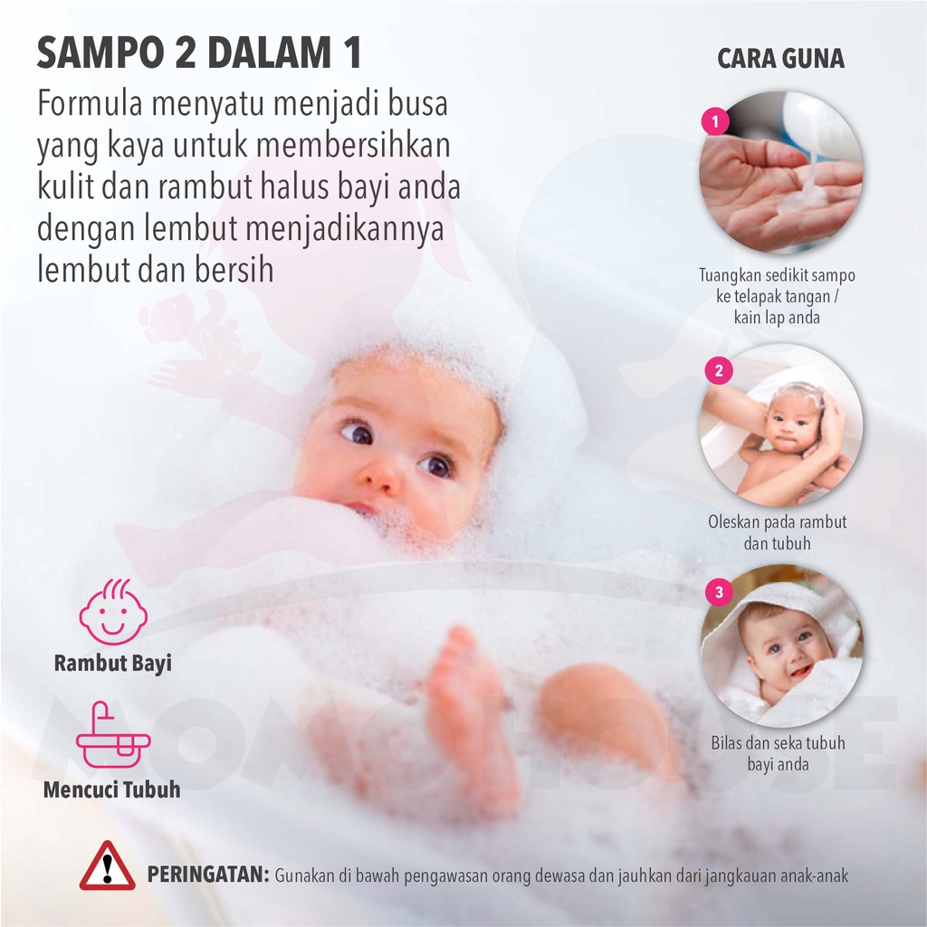 MOMO HOUSE Sabun Mandi Bayi Hair &amp; Body Wash Sabun Cair Anak Shampo Bayi Sabun Cair Bayi Sabun Bayi Refill Sabun Mandi Anak Sabun Bayi