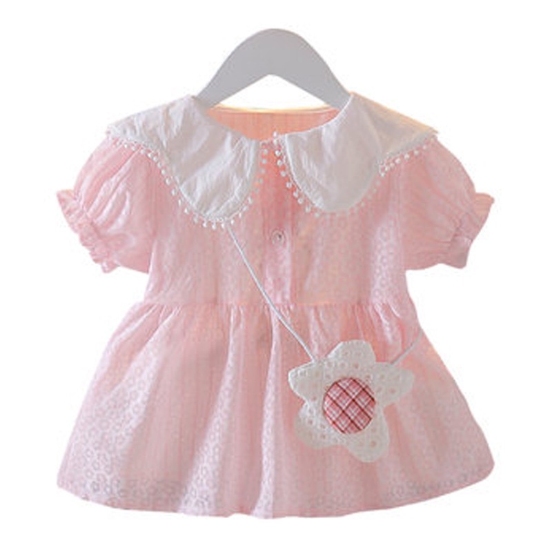 Gadis gadis berusia 0-3 tahun boneka musim panas boneka kerah rok putri rok anak-anak baru