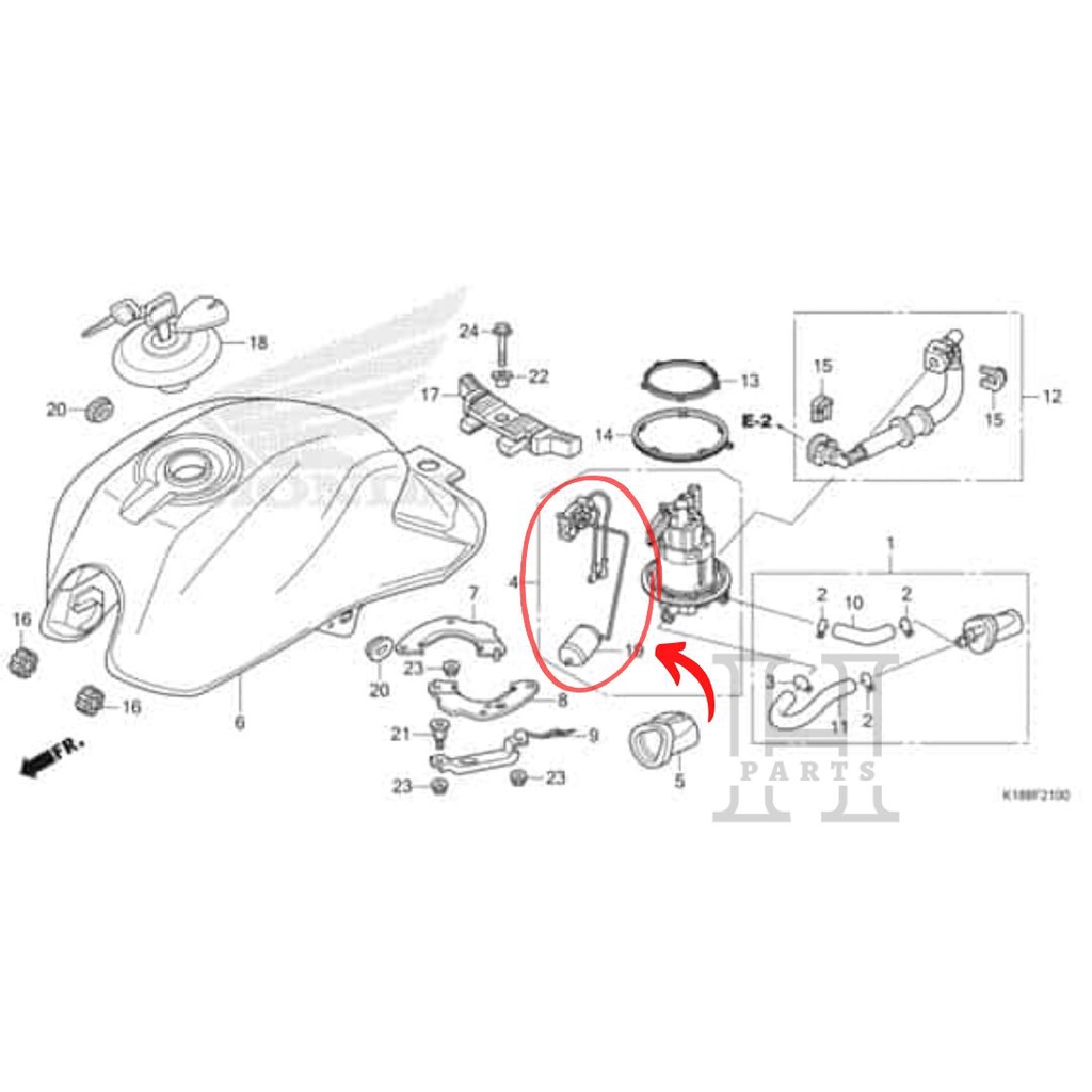 PELAMPUNG TANGKI BENSIN FUEL UNIT VERZA 150 37800-K18-901 ASLI ORIGINAL AHM HGP HONDA