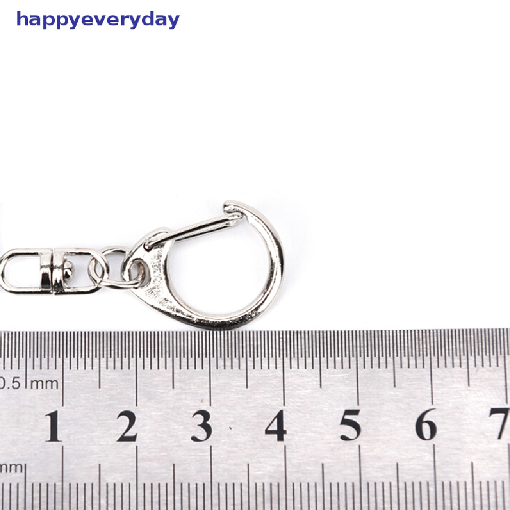 [happy] 10pcs DIY Dipoles Perak Keyring Keychain Split Ring Pendek Rantai Key Rings [ID]
