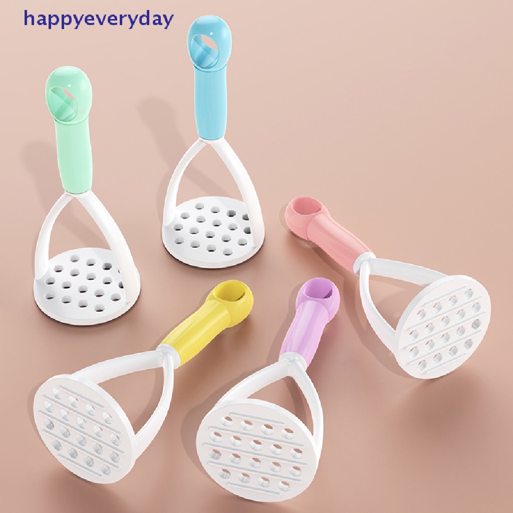 [happy] Kitchen Portable Manual Potato Masher Labu Lumpur Press Alat Buah Sayur [ID]