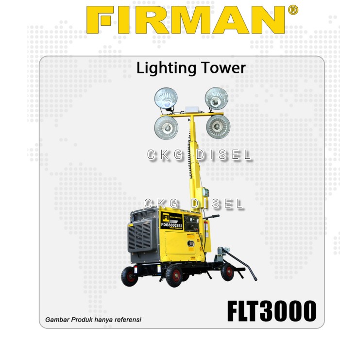 Mesin Genset Firman LIGHT TOWER FLT3000 FRAME TROLLEY + FDG8800SE2