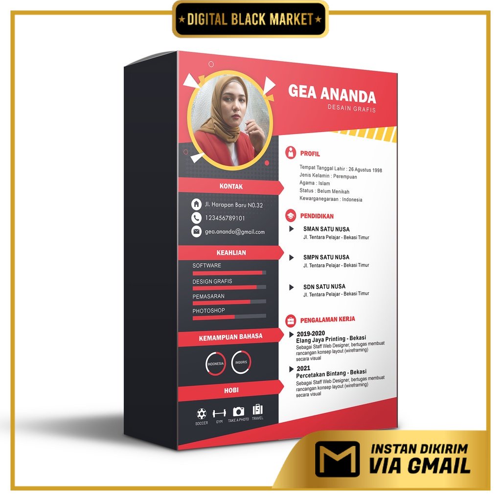 10 Desain Surat CV Exclusive CorelDraw v17