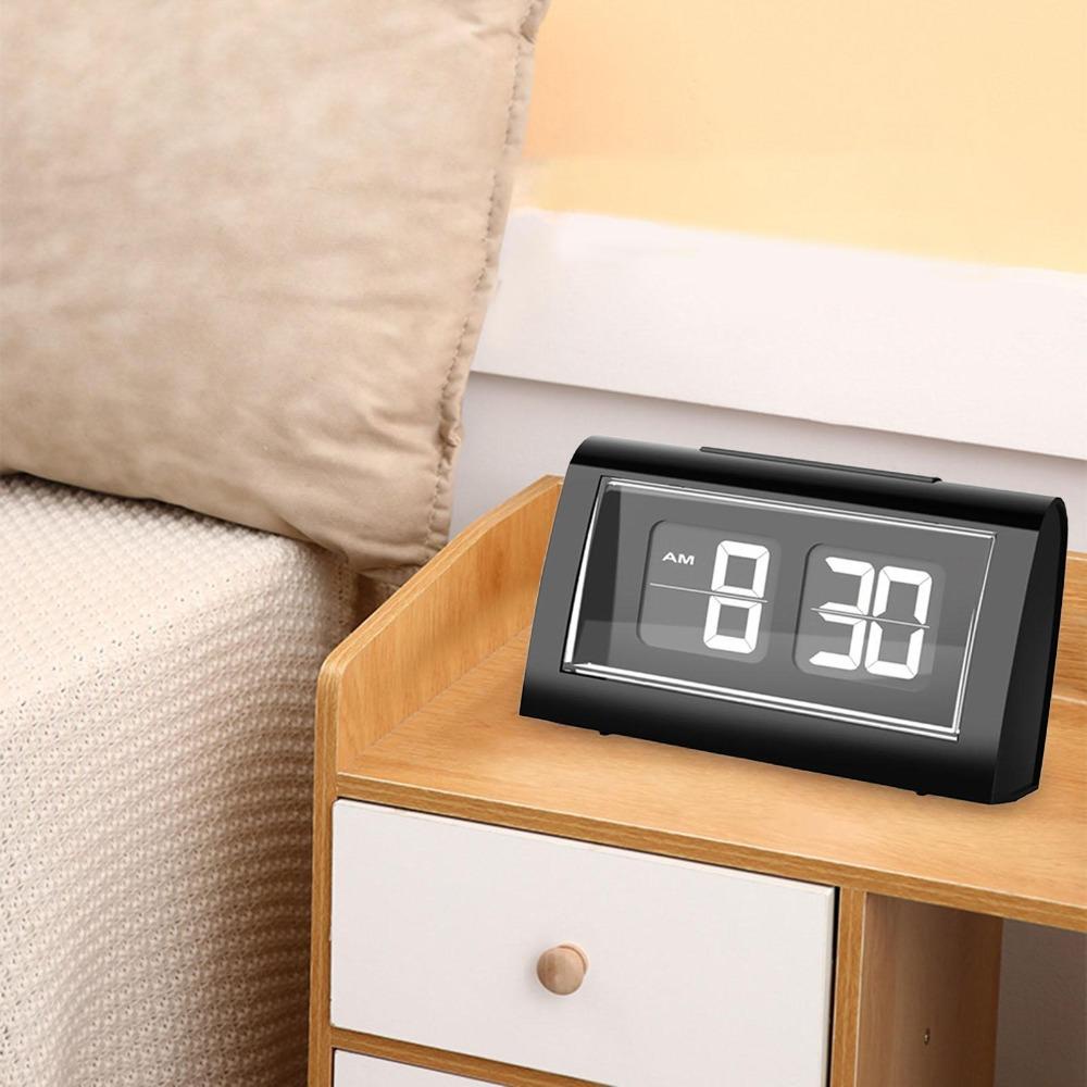 Populer Jam Alarm Kreatif Tampilan Besar Auto Flip Backlight Jam Elektronik
