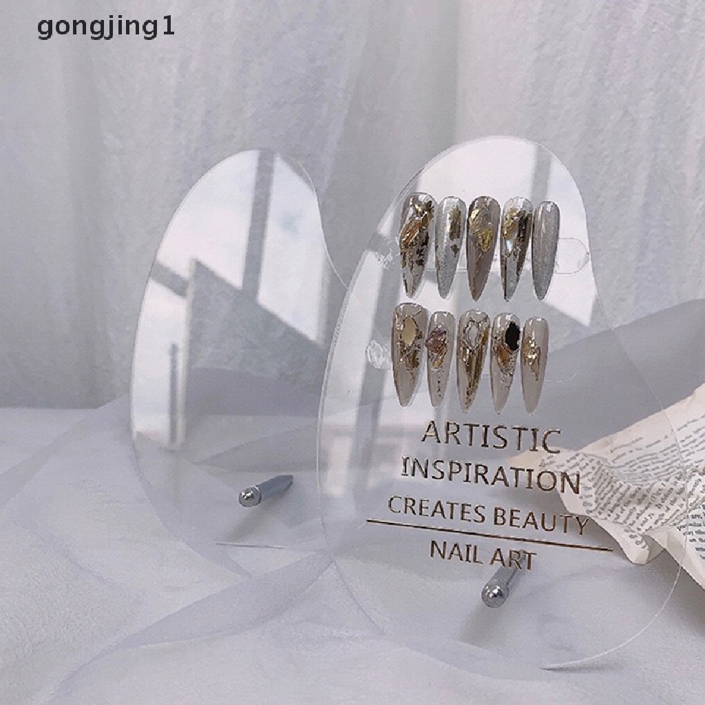 Ggg Irregular Acrylic Nail Art Fake Tips Papan Pajangan Rak Display Stand Manicure ID