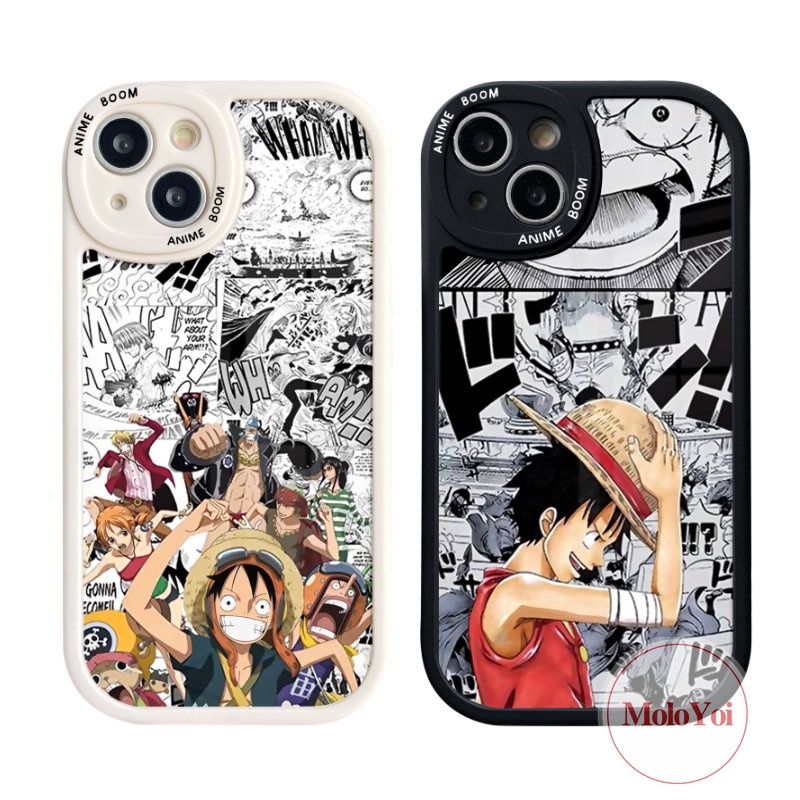 IPHONE Casing Ponsel One Piece Luffy Kompatibel Untuk Iphone14 13 11 12 Pro Max11 XR 7 8 6s 6 plus XS Max X SE 2020 Trendi Kartun Anime Lucu Lembut Tpu Penutup Belakang