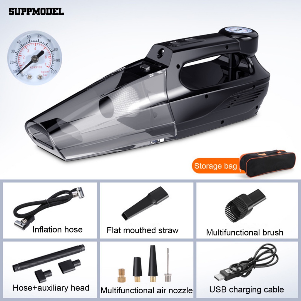 Suppmodel 1set Kapasitas Besar Bin Vakum Mobil Alat Rumah Tanpa Kabel Handy Car Vacuum Cleaner High-Powered