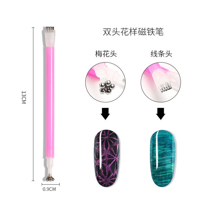 

Two Headed Magnet Pen for Cat Eyes Gel (Bunga&Garis)