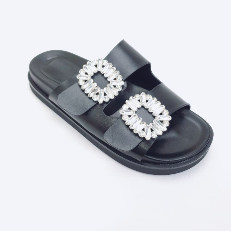 Sandal Flat Wanita Double Strap Flatform 60028-3