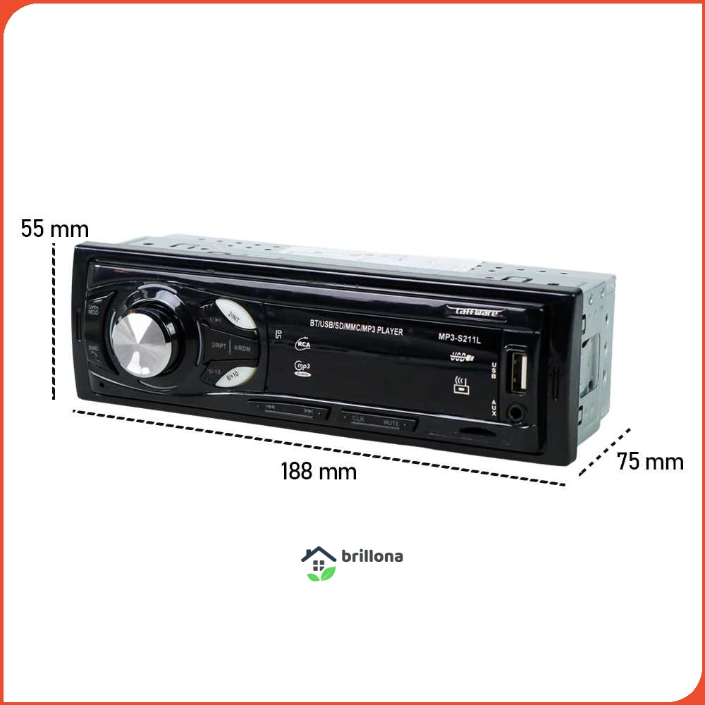 Taffware Tape Mobil MP3 Player Bluetooth Wireless - MP3-S211L