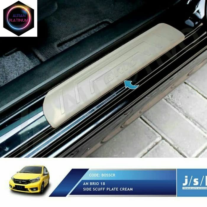 Sill Plate Samping Plastik Mobil Honda All New Brio 2018 2019 Crem Variasi Mobil