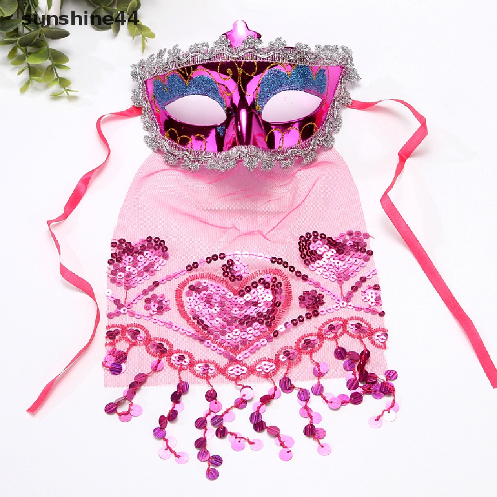 Sunshine Kostum Kerudung Masker Sexy Lady Dance Party Diamond Venetian Mask Cosplay Party ID