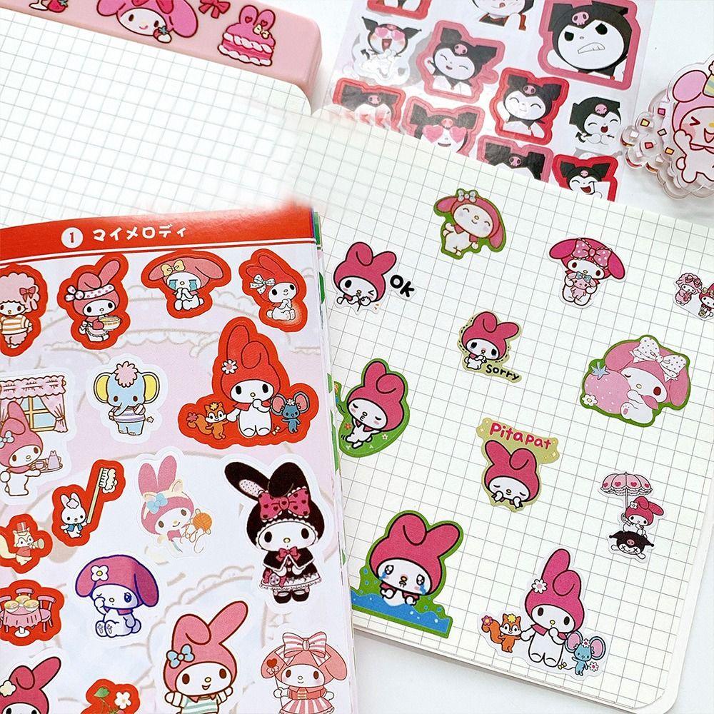 Lanfy Stiker Dekoratif Buku Kartun Jepang Scrapbooking Akun Tangan Kulome Stationery Album Telepon DIY Journal Sticker