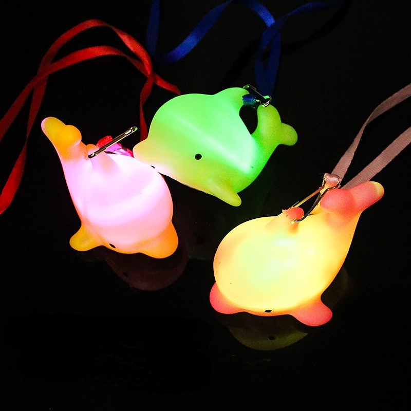 Enamel Ocean Series Flash Pendant LED Luminous Ocean Glow Kalung Hewan Laut Tali Gantung