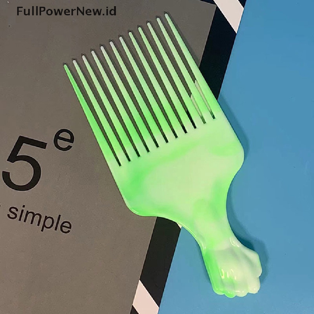 Power Wide Teeth Brush Pick Comb Garpu Sikat Rambut Insert Sisir Alat Styling Rambut Plastik ID