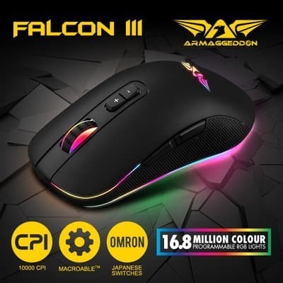 Armaggeddon Mouse Gaming Falcon III 10000 CPI - Garansi 2 Tahun