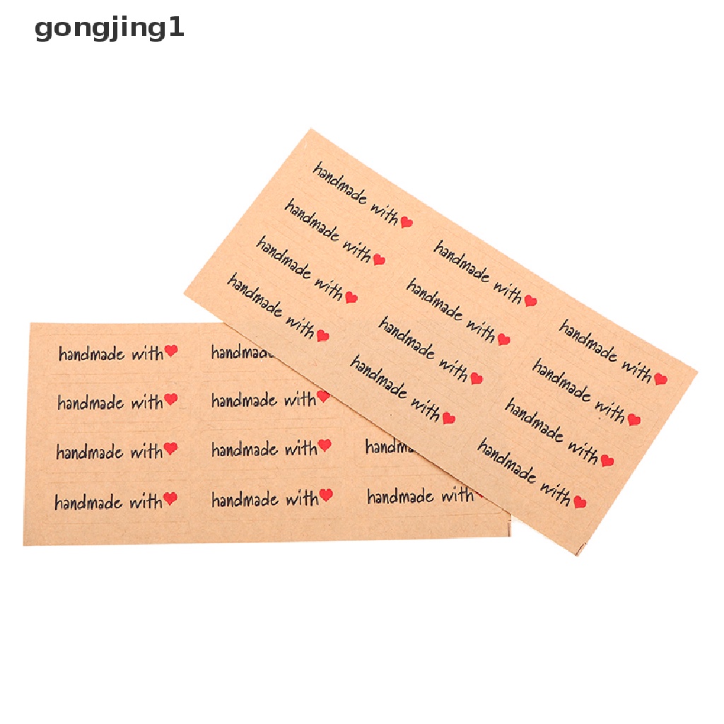 Ggg 120PCS DIY Kraft Sealing Stiker Kertas Kerajinan Hand Made Label Packaging Sticker ID