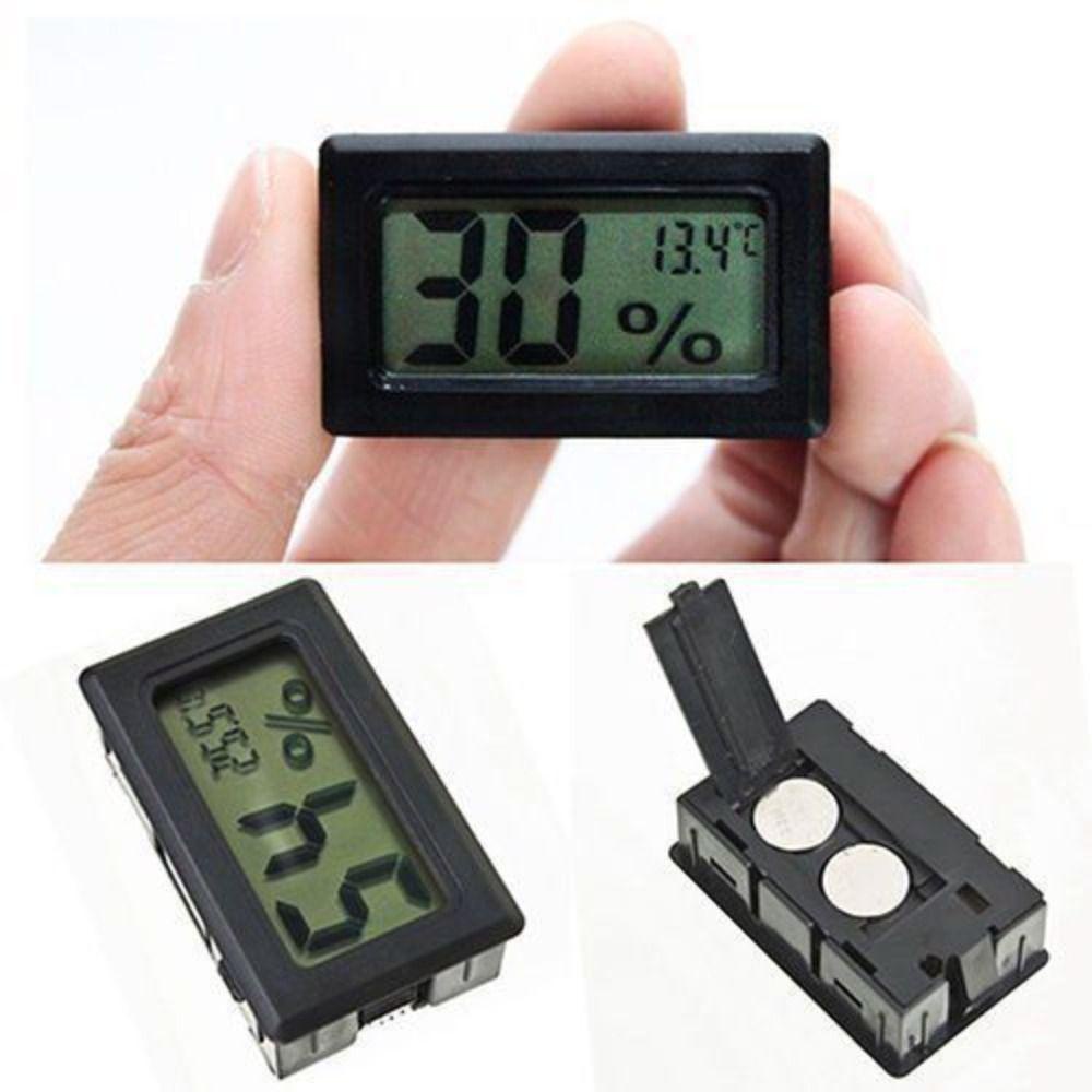 Lanfy Sensor Suhu Tertanam Nyaman Digital Thermometer Hygrometer LCD Thermo Meter Hygrometer