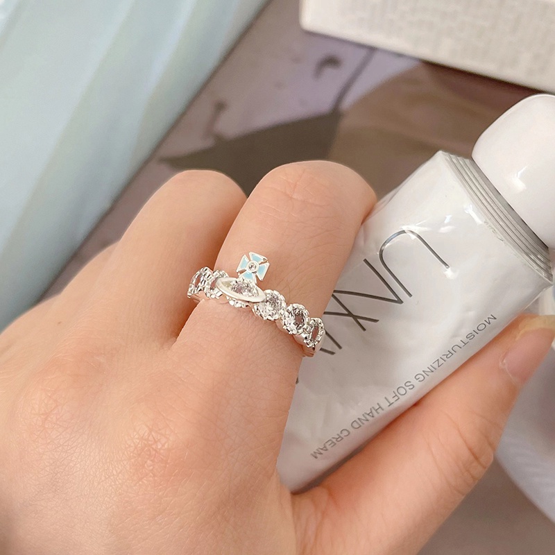 Cincin Anjing Fashion Berlian Imitasi Bahan Alloy Untuk Wanita