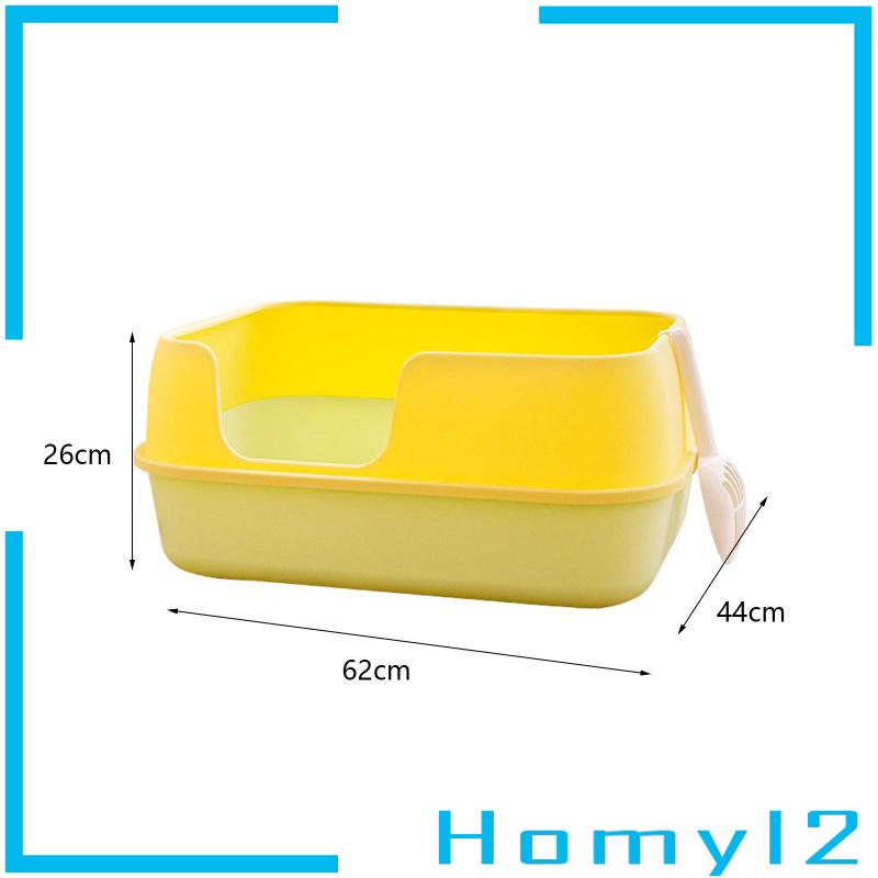 [HOMYL2] Kotak Kotoran Kucing Untuk Kucing Indoor Sisi Tinggi Tall Detachable Kitty Litter Box