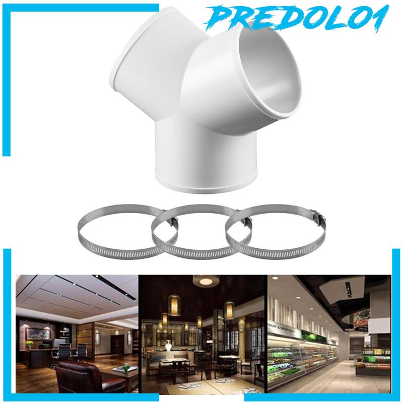 [Predolo1] Adaptor Selang 3arah Bentuk Y Konektor Pipa Bulat Untuk Exhaust Fan Dapur