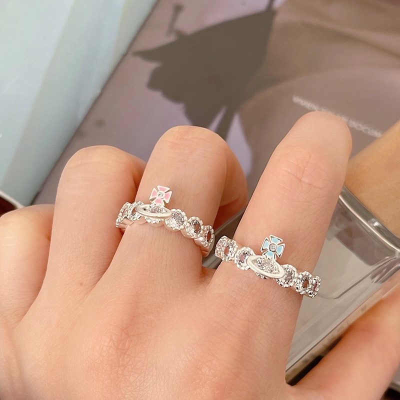 Cincin Anjing Fashion Berlian Imitasi Bahan Alloy Untuk Wanita