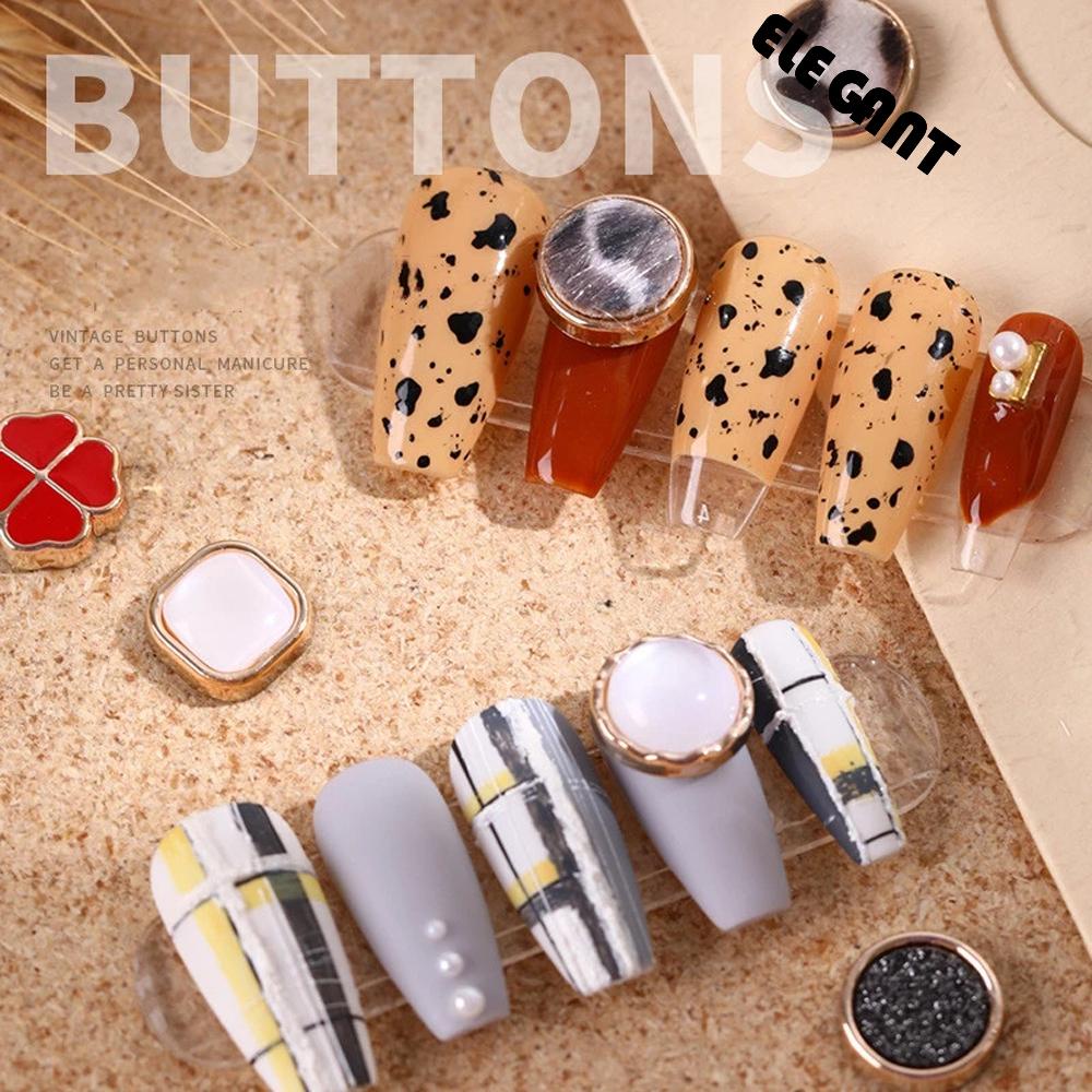 [Elegan] Dekorasi Nail Art 3D 10Pcs/lot Leopard Skin Tiga Dimensi Retro Amber Shell Dekorasi