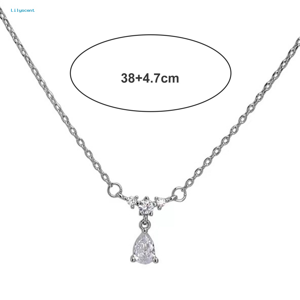 Lilyscent Adjustable Titanium Steel Kalung Perhiasan Hadiah Wanita Jewelry Rantai Liontin Kalung Elegan