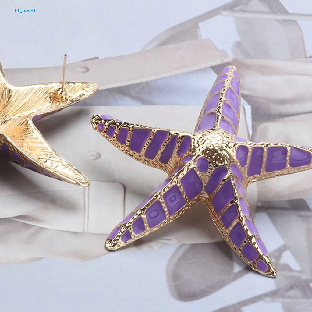 Lilyscent 1pasang Paduan Wanita Ear Studs Perhiasan Aksesoris Ada Peradangan Women Ear Studs Vintage