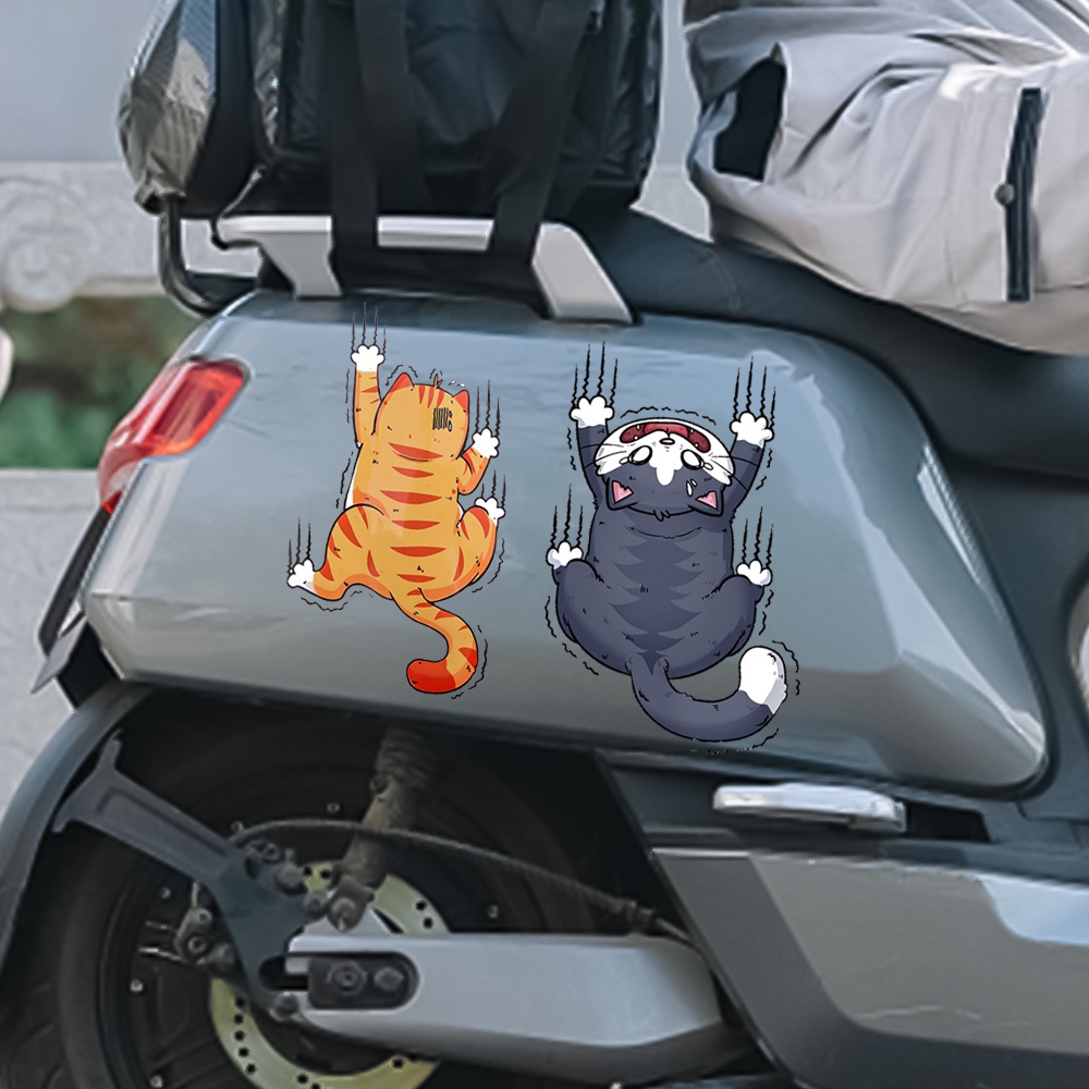 [Unggulan] 3pcs/lembar Lucu Hewan Peliharaan Kucing Panjat Stiker Mobil Hewan Lucu Hewan Peliharaan Styling Stiker Tiga Kucing Gores Bumper Dekorasi Decals Auto Motor Body Dekorasi Aksesoris