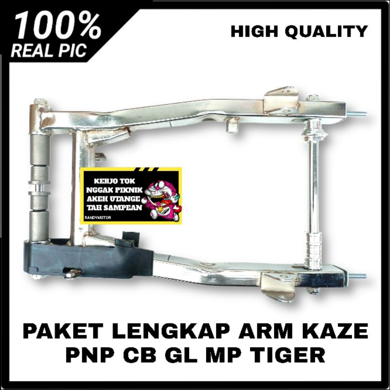 PAKET LENGKAP SWING ARM KAZE SET AS TENGAH AS ROTARI BELAKANG DAN BOSH TROMOL GL MP TIGER BOSH ARM K