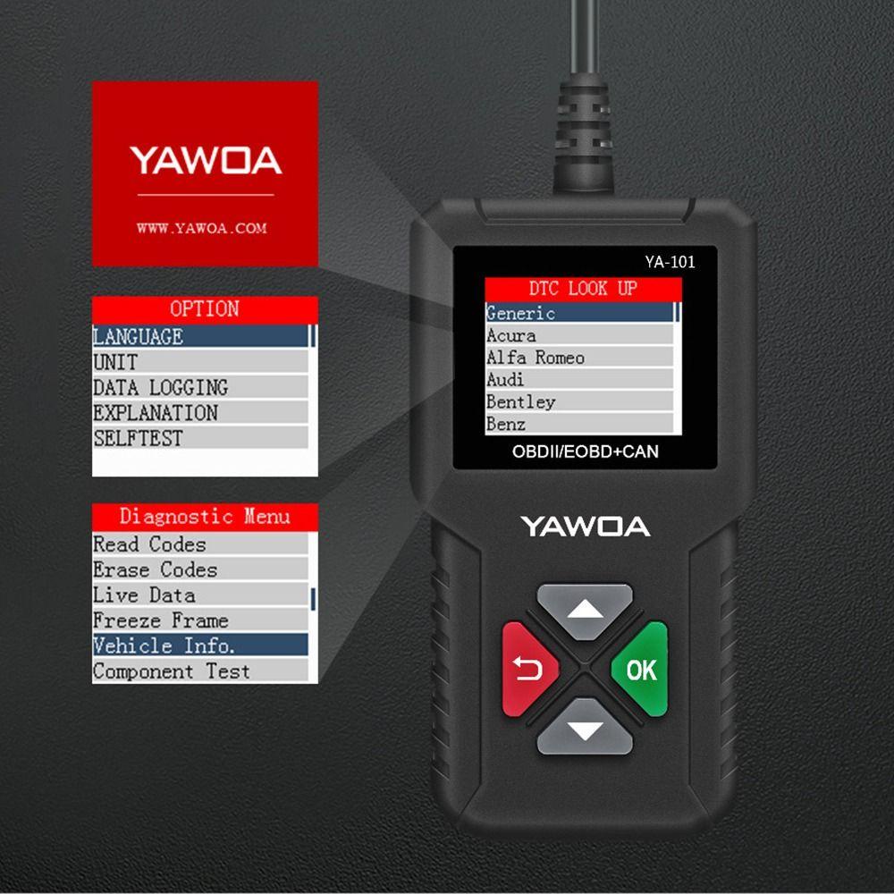 Populer Car OBD2 Scanner Tujuan Umum Multifungsi Code Reader Check Engine Alat Lampu Untuk Semua Mobil OBD2 Sistem Diagnosis Mesin Gagal Membaca Kartu
