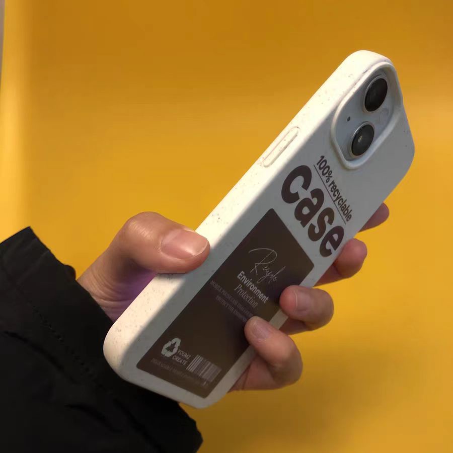 IPHONE Casing Ponsel Iphone11 ins Bahan Ramah Lingkungan Perlindungan Kamera Cocok Untuk Iphone14 13 12 14Plus Pro MAX 7 8Plus X XR XS MAX SE 12mini 13mini Model Empat Sudut Shockproof