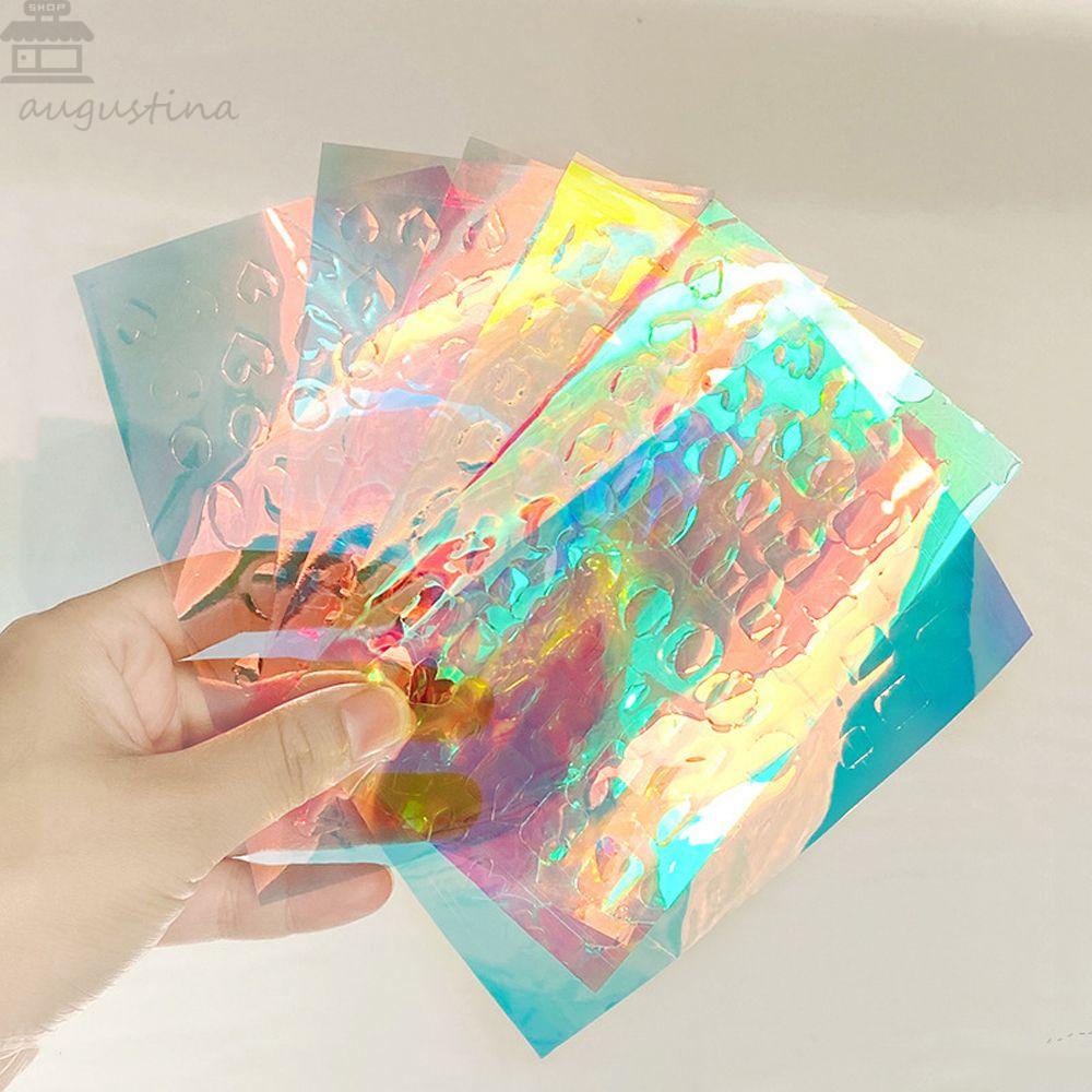 Agustina Aurora Kuku Foil Wanita Persegi Panjang Transfer Kertas Permen Warna Manicure Self-Adhesive Cellophane Paper