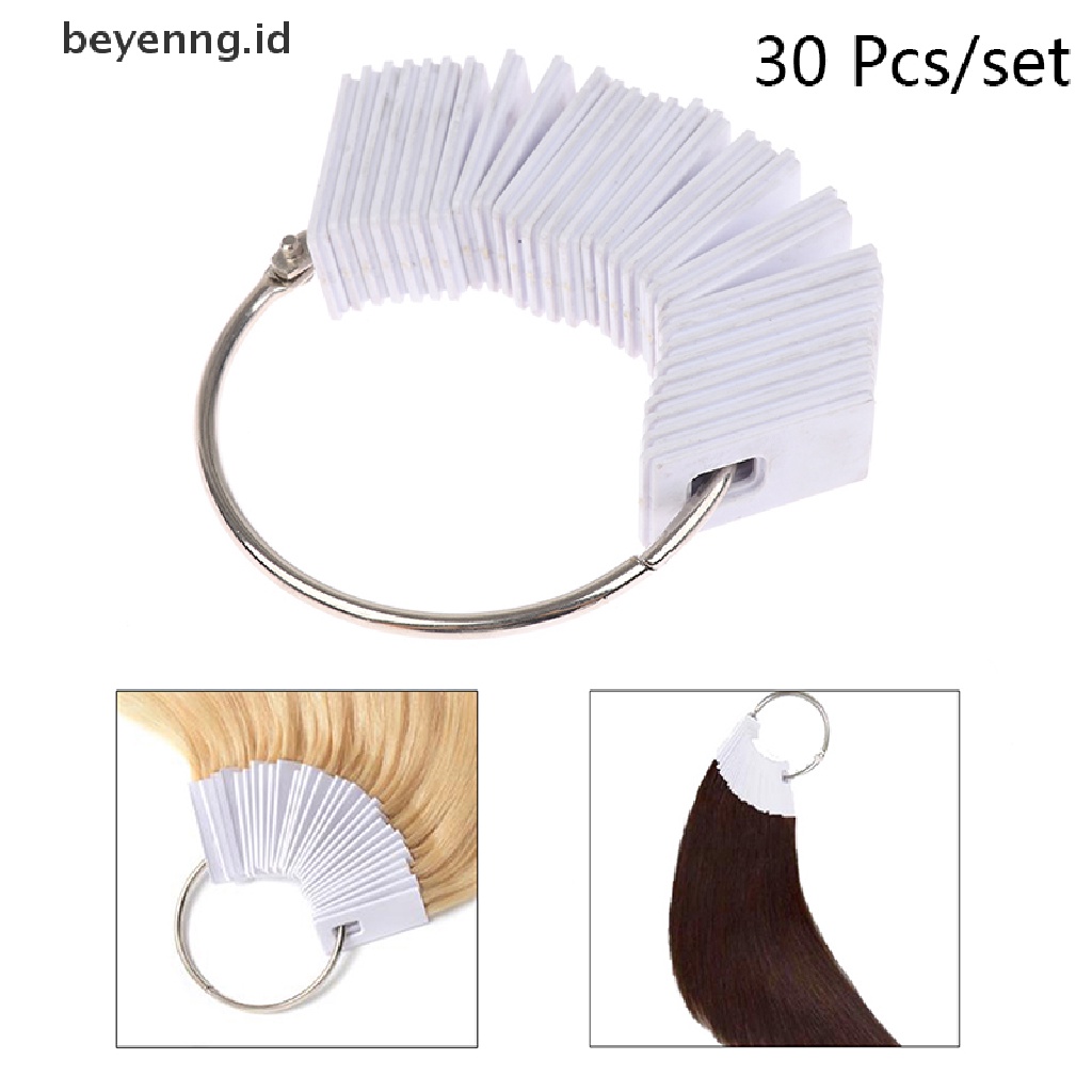 Beyen 30Pc Cincin Cat Rambut Bagan Rambut Untuk Salon Hairdresser Dyeing Practice Swatches ID